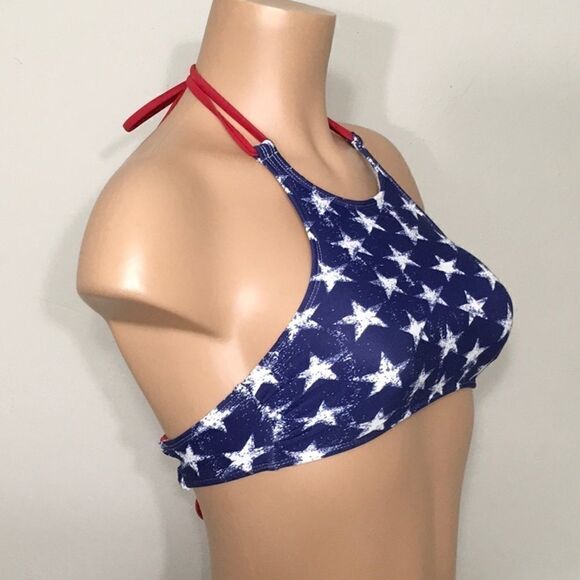 New. Star high neck halter bikini top. NWOT - Picture 3 of 4